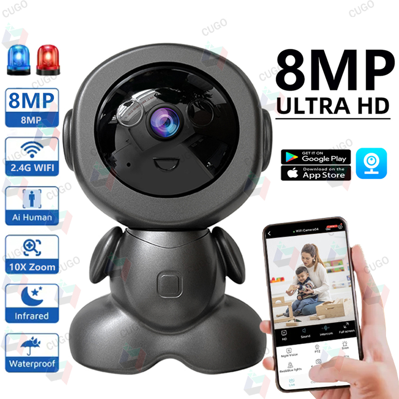 Baby Nursery Camera - Cámara de Vigilancia WiFi de 8MP,