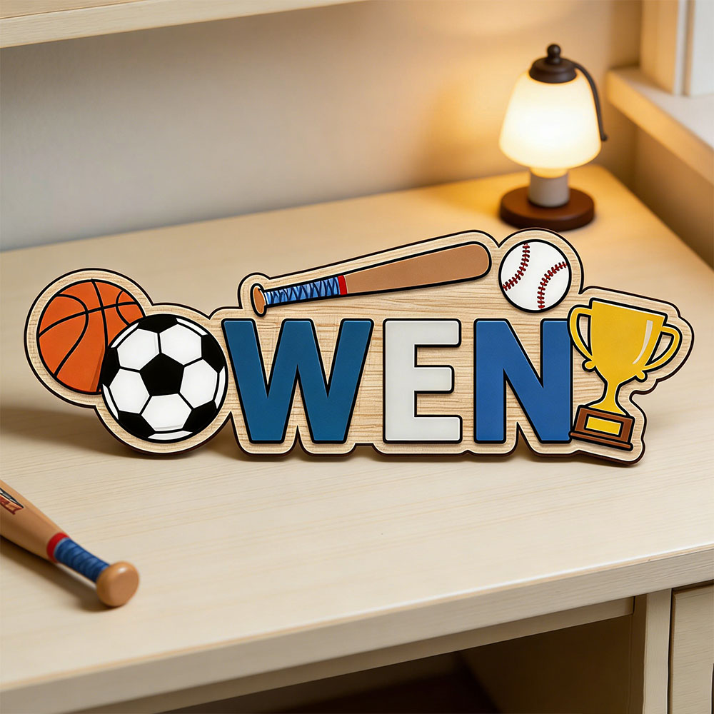 Baby Nursery Themes Boy - Letrero de Madera Personalizado con Nombre