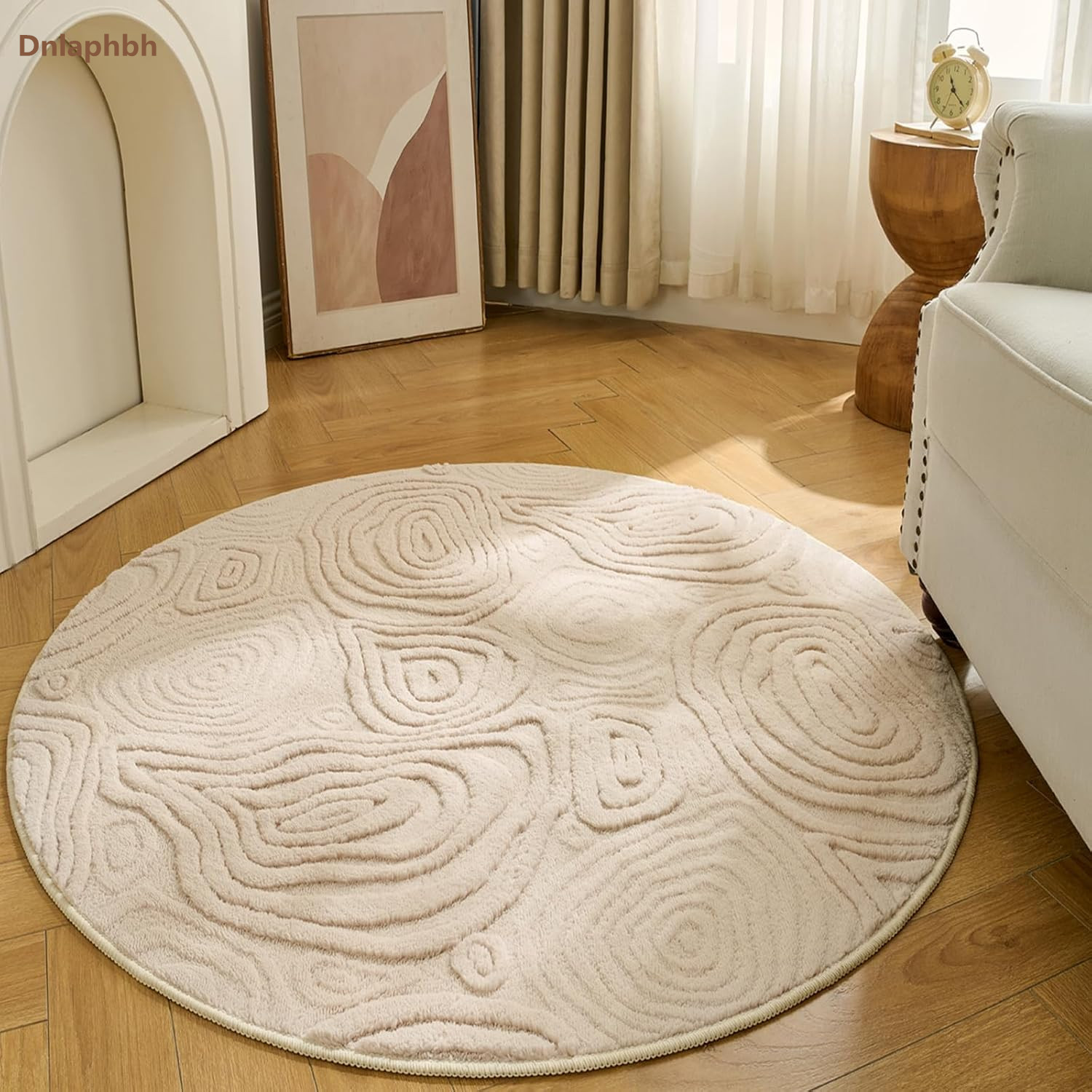Baby Nursery Rug - Alfombra Redonda Geométrica 3D Dnlaphbh –