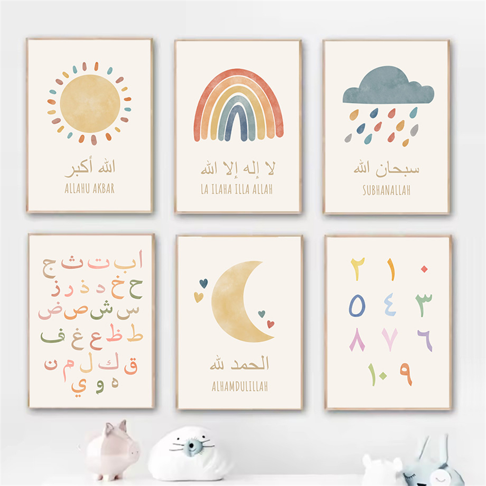 Baby Nursery Images - Pósteres e impresiones islámicos de Alhamdulillah,