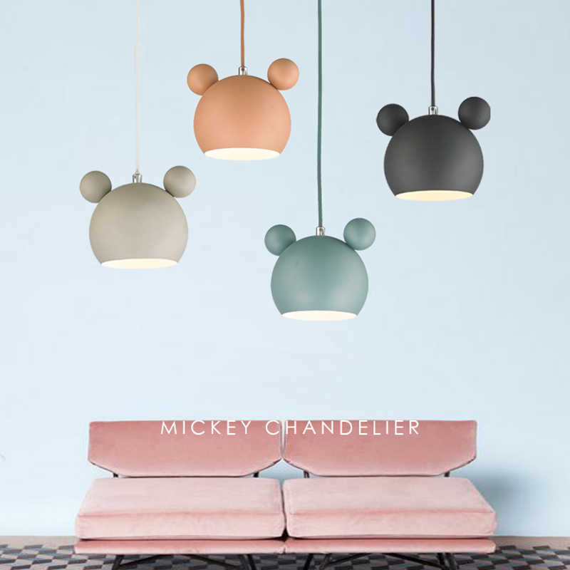 Baby Nursery Lamp - Luces colgantes modernas de Mickey, lámpara