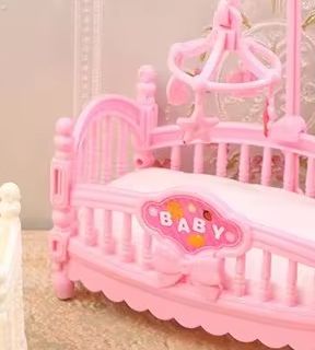 Baby Nursery Crib - 1:12 casa de muñecas en miniatura
