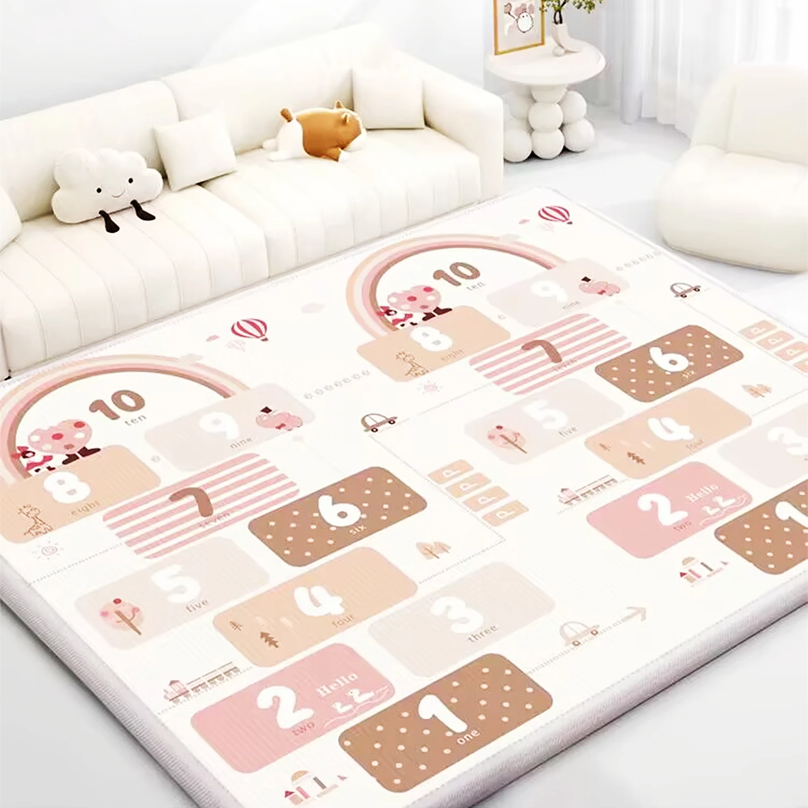 Baby Nursery Rug - Alfombra de juego para bebés con