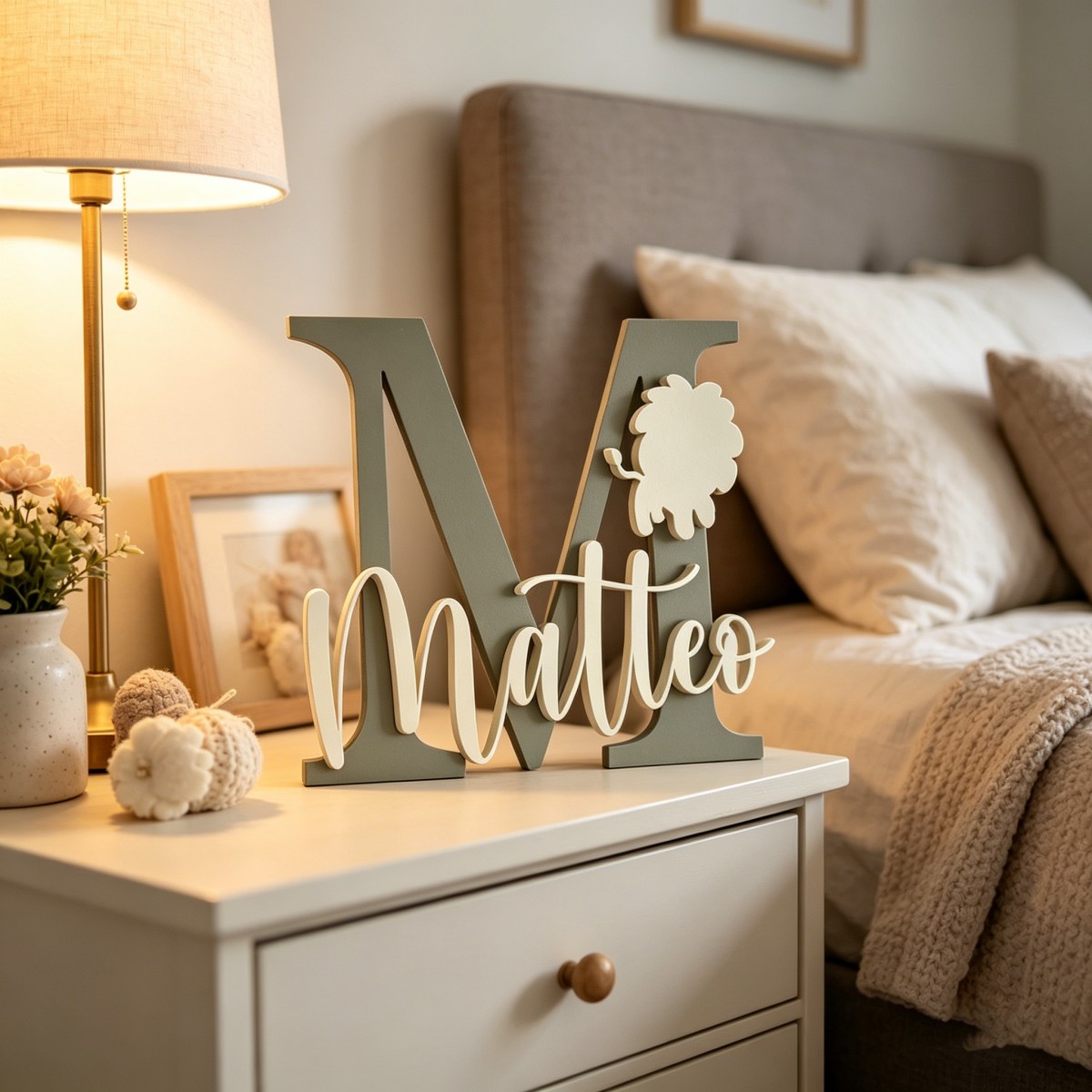 Baby Nursery Decor - 1 Pieza de Placa de Madera