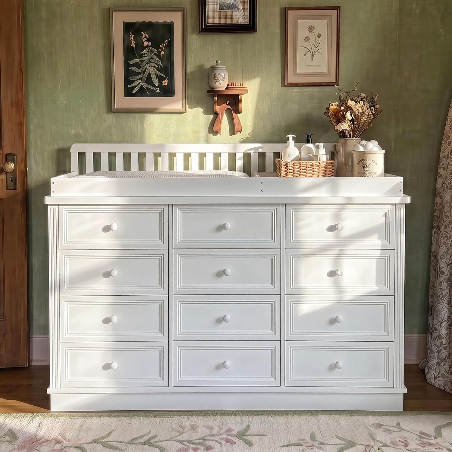 Baby Nursery Table - Cambiador de Bebé con Cómoda, Estación