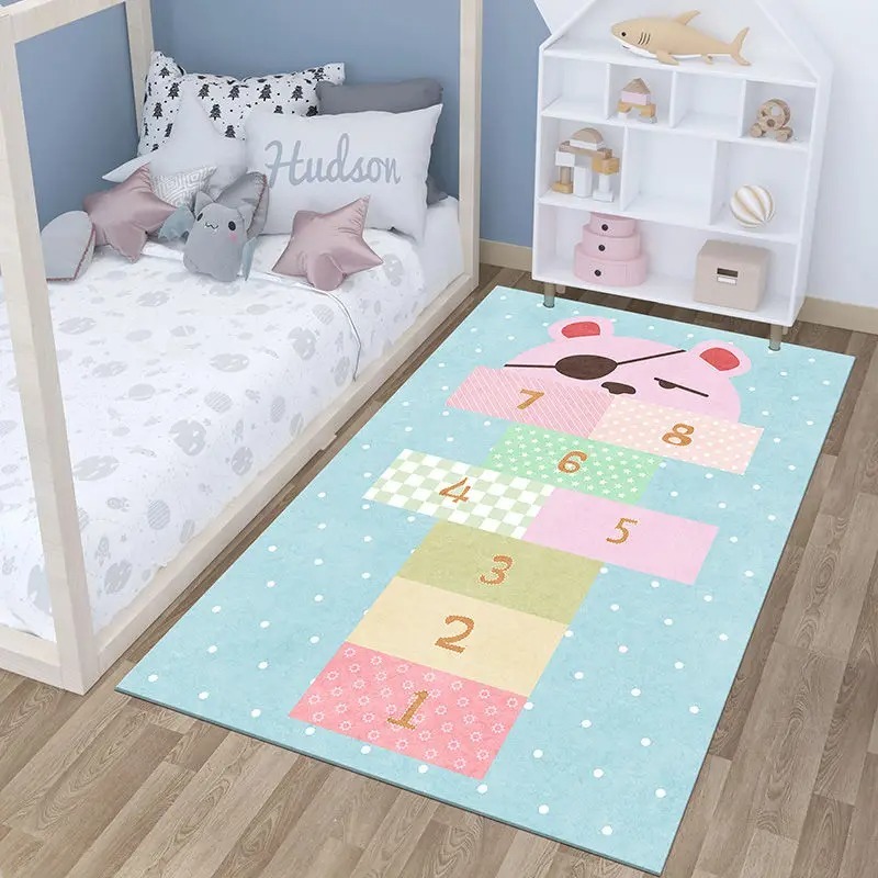 Baby Nursery Lamp - Alfombra gris claro para niños, alfombras