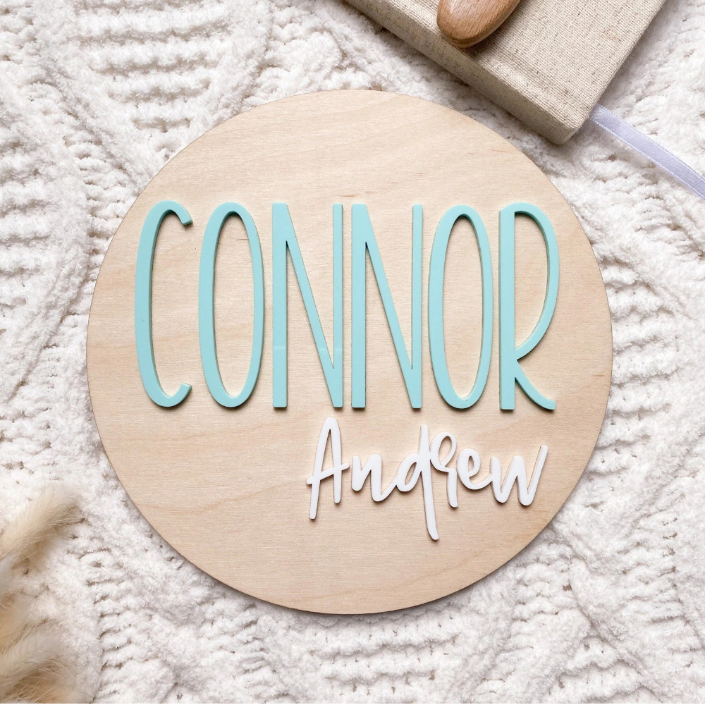 Placa de anuncio de nacimiento - Baby Nursery Decor reseña y precio