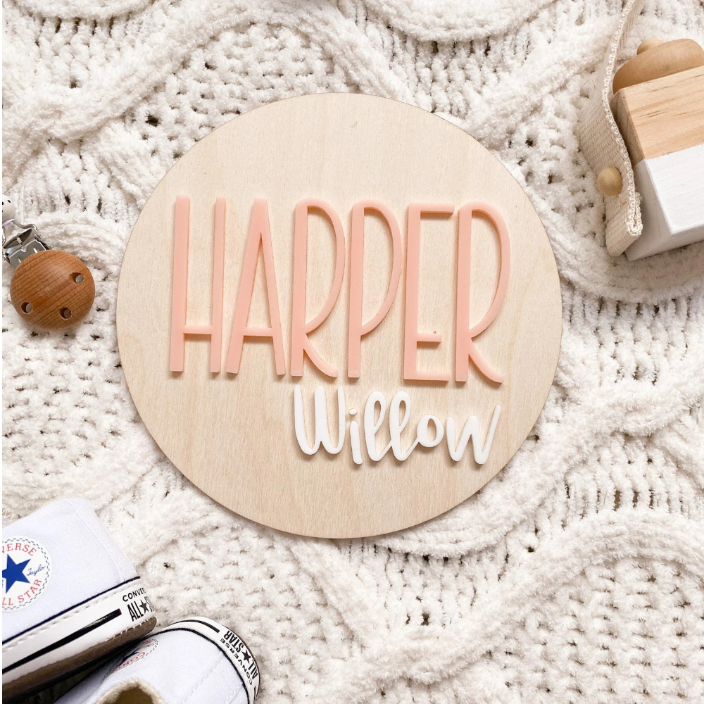 Placa de anuncio de nacimiento - Baby Nursery Decor reseña y precio