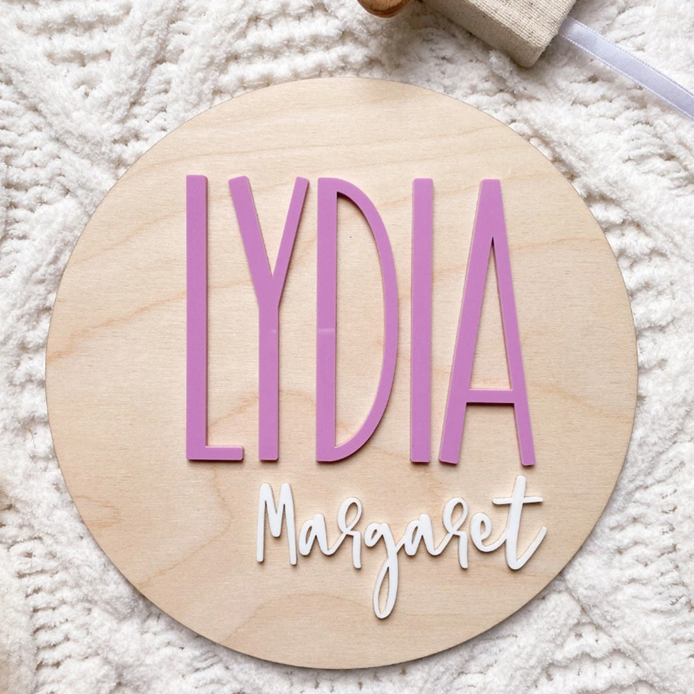 Placa de anuncio de nacimiento - Baby Nursery Decor reseña y precio