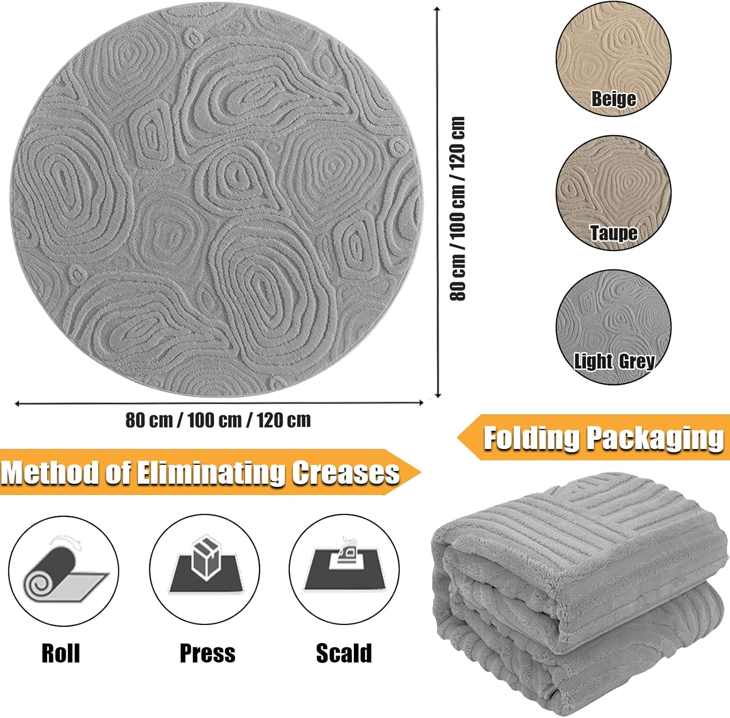 Alfombra Redonda Geométrica 3D - Baby Nursery Rug reseña y precio