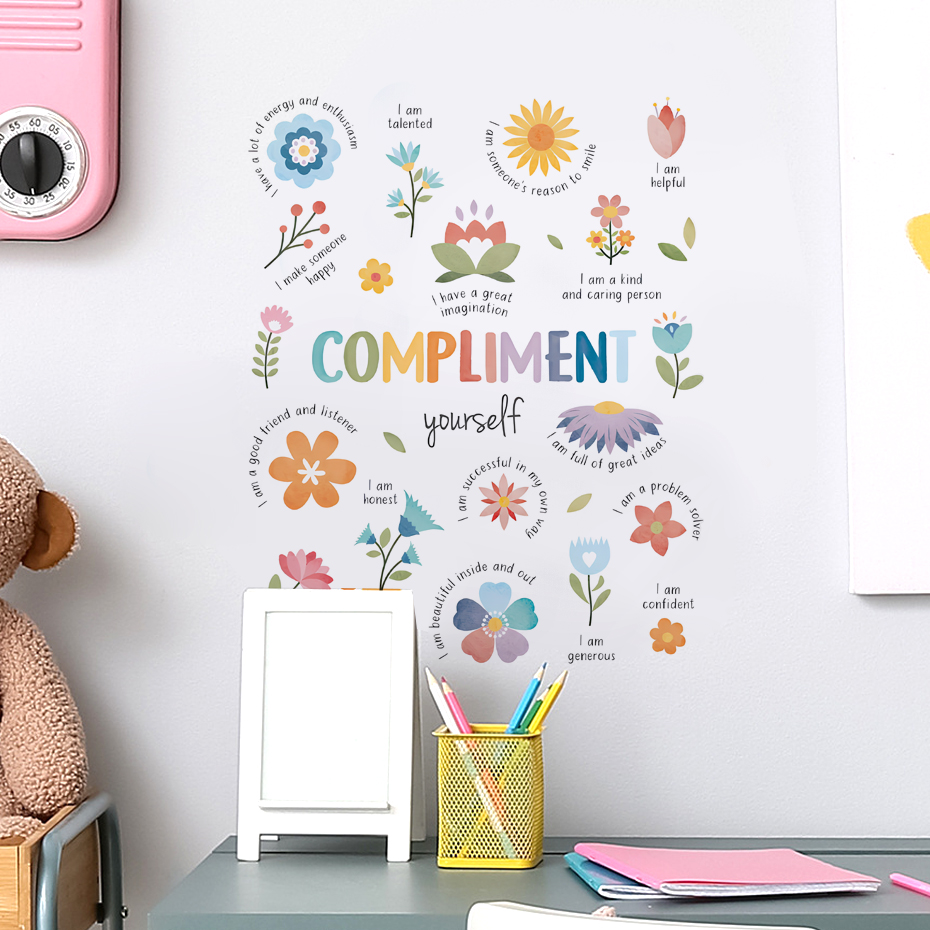 Pegatina de pared de acuarela  - Baby Nursery Quotes reseña y precio