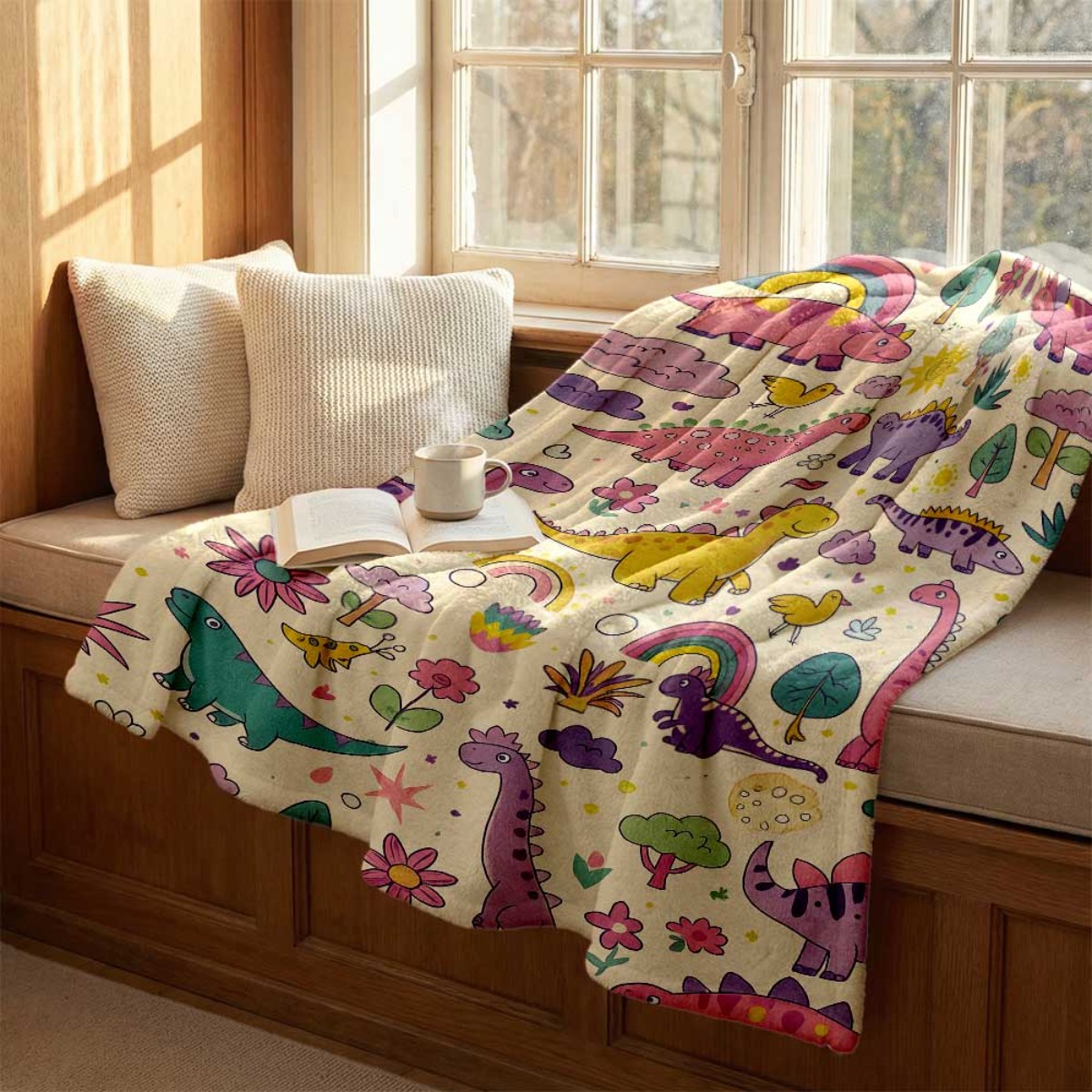 Manta de Dinosaurio Arcoíris S - Baby Nursery Themes Boy reseña y precio
