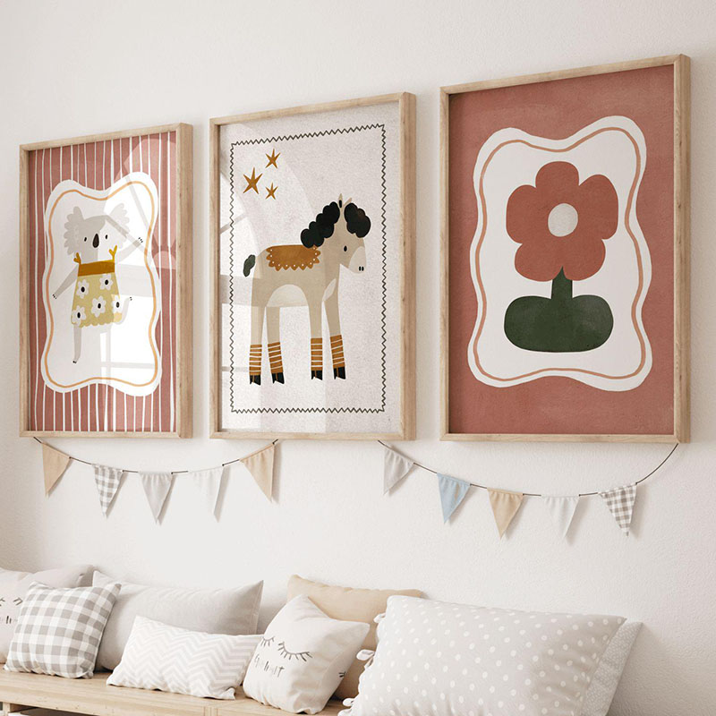 Póster de ratón, ganso, caball - Baby Nursery Images reseña y precio