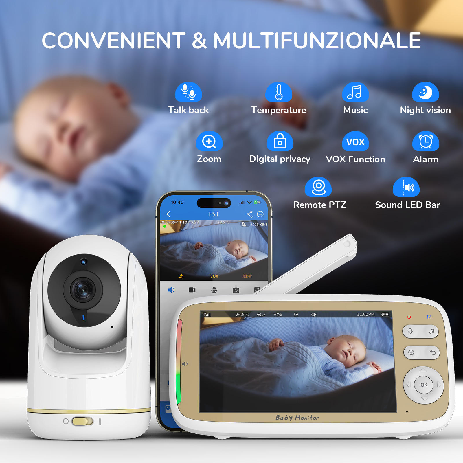 Monitor para Bebés VB803 PRO H - Baby Nursery Camera reseña y precio
