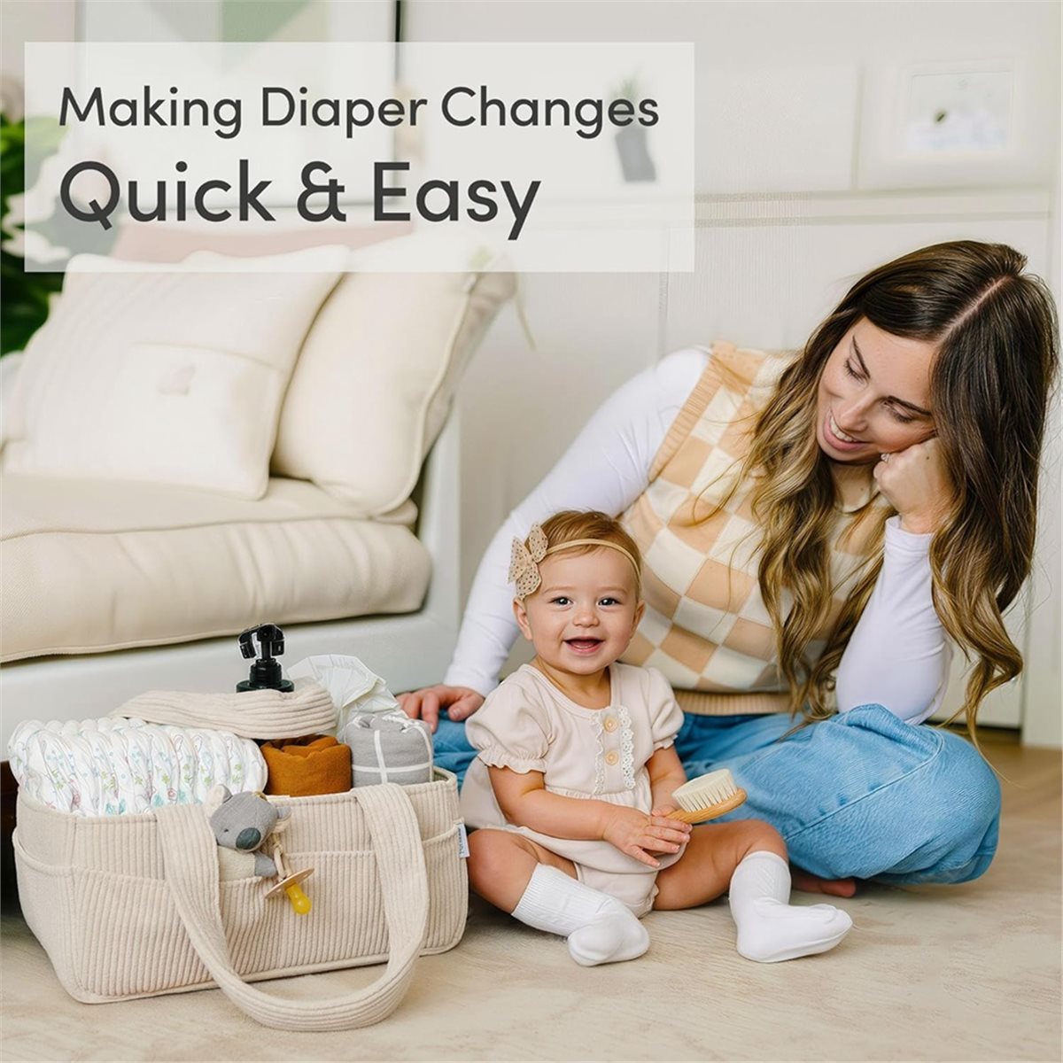Organizador de Pañales para Be - Baby Nursery Table reseña y precio