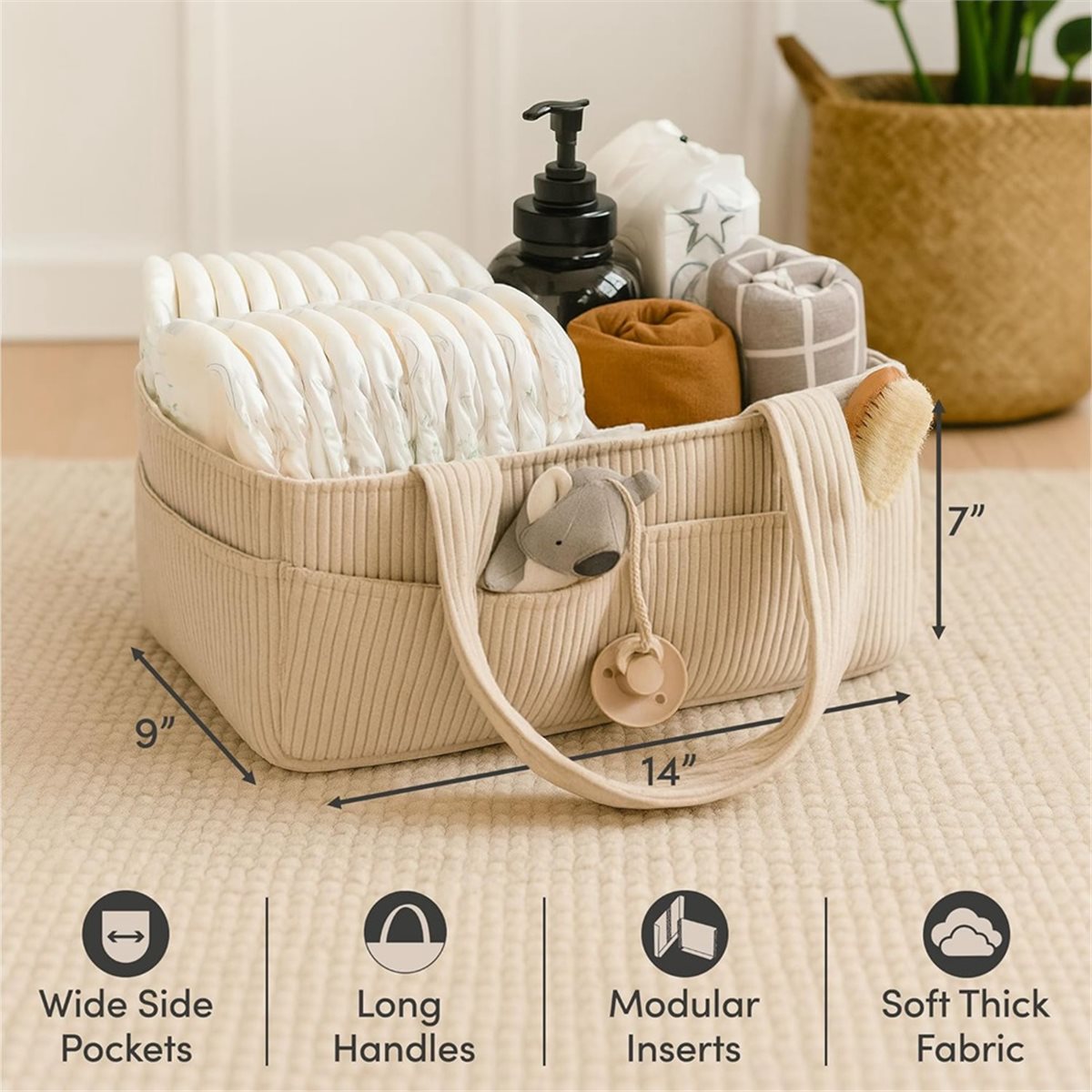 Organizador de Pañales para Be - Baby Nursery Table reseña y precio