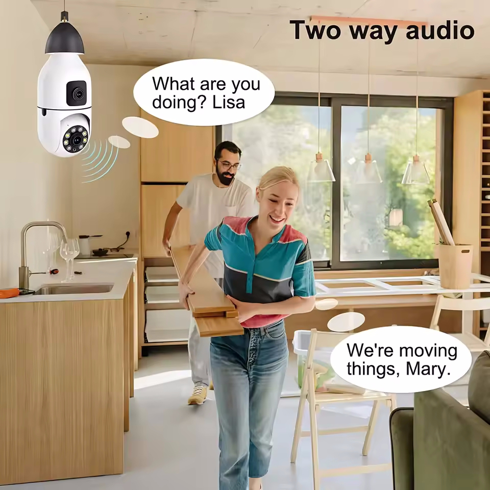 Cámara IP WiFi E27 con forma d - Baby Nursery Camera reseña y precio