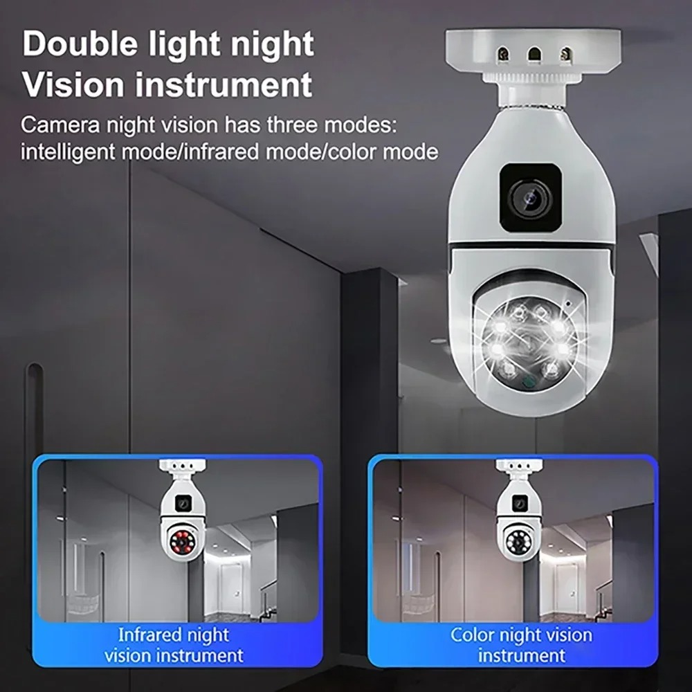 Cámara IP WiFi E27 con forma d - Baby Nursery Camera reseña y precio