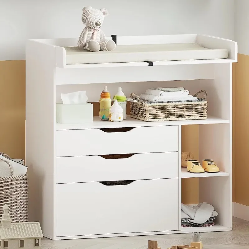 Cambiador de bebé contemporáne - Baby Nursery Table reseña y precio