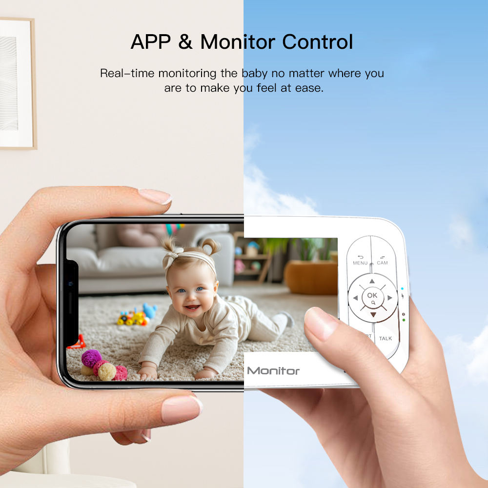 5 pulgadas 2MP 1080P aplicació - Baby Nursery Camera reseña y precio