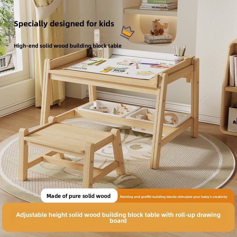 Mesas y sillas de madera maciz - Baby Nursery Table reseña y precio