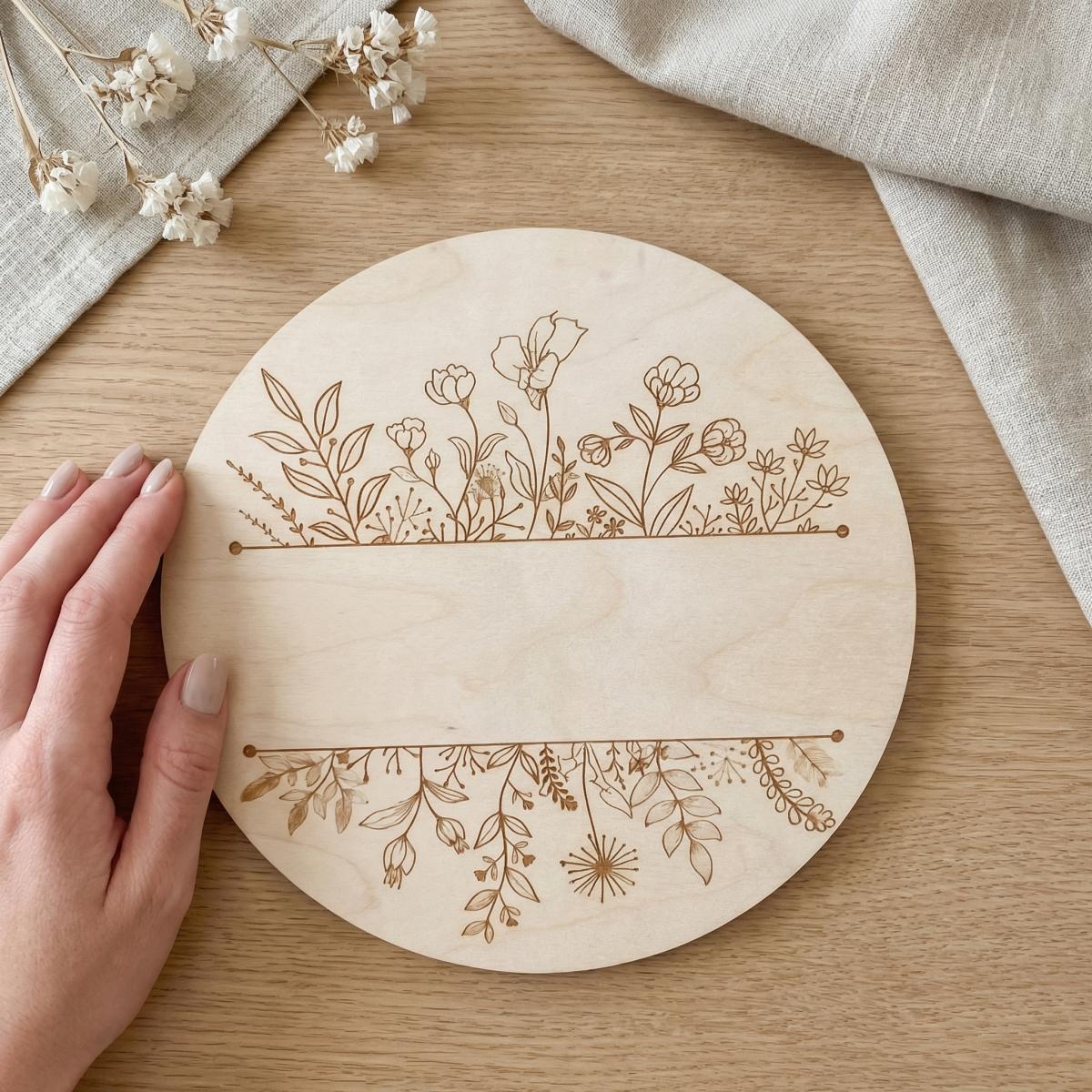 Placa Redonda de Madera con No - Baby Nursery Decor reseña y precio
