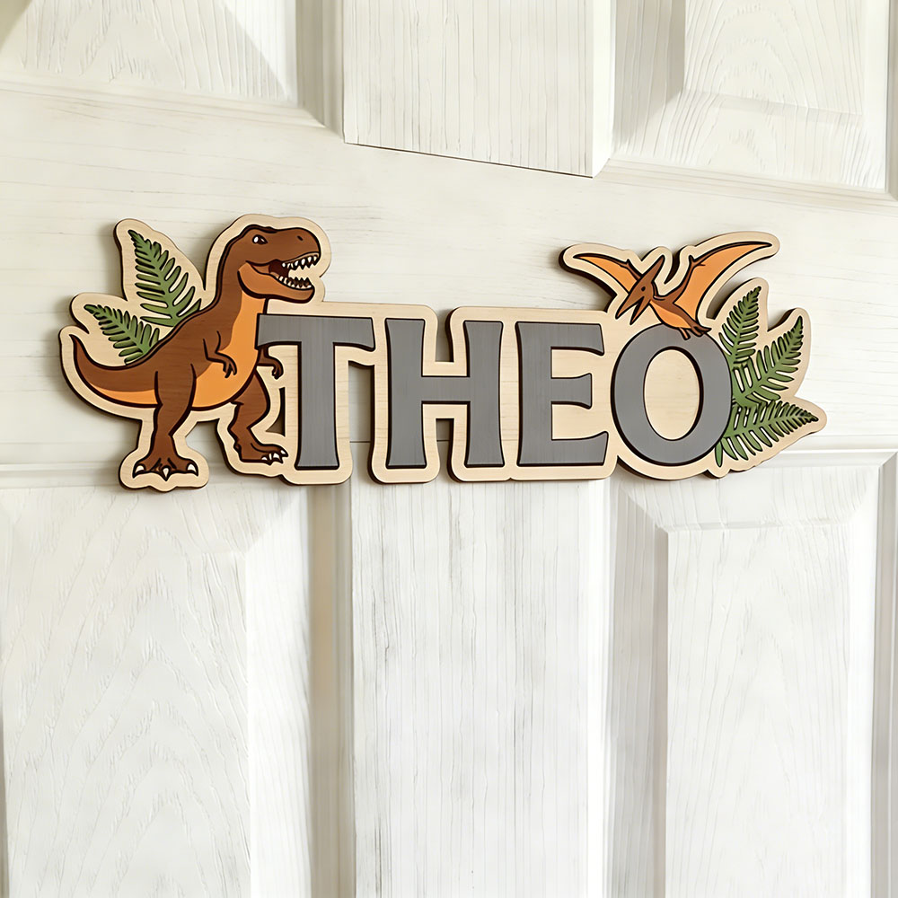 Letrero con nombre de dinosaur - Baby Nursery Decor reseña y precio