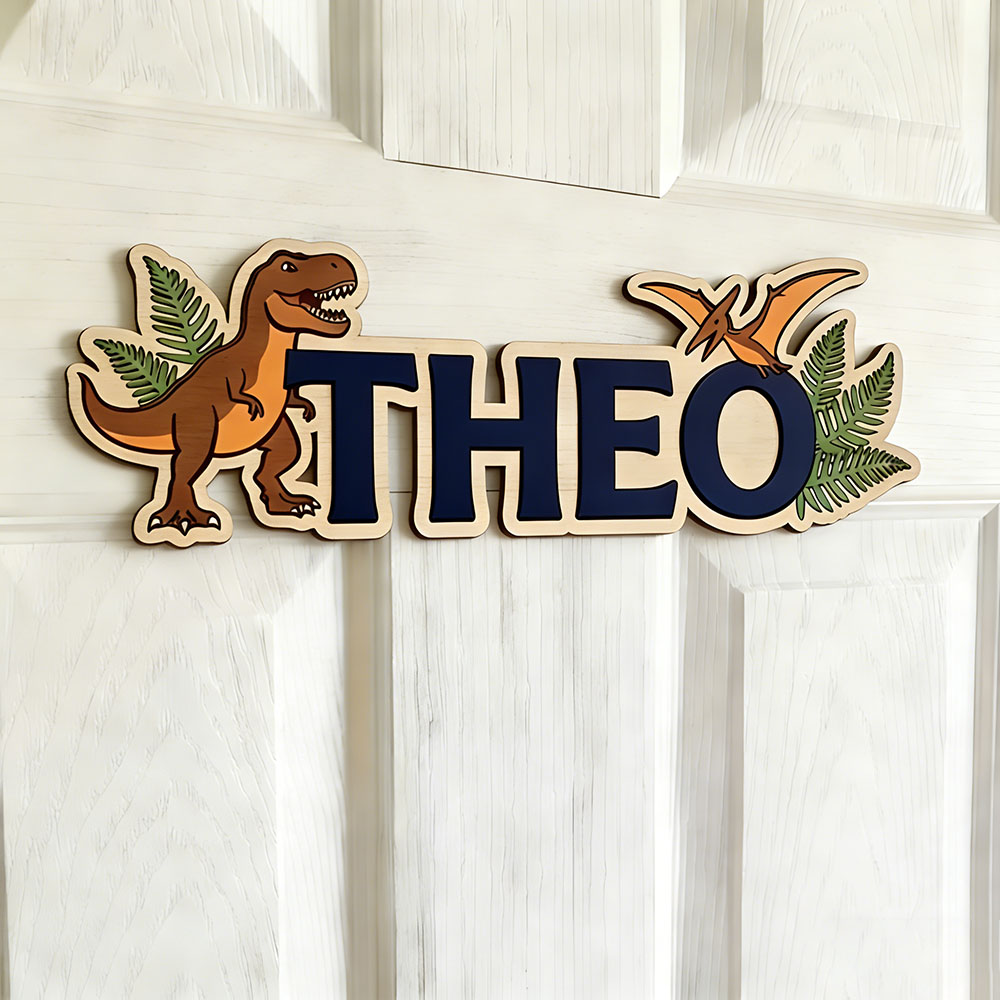 Letrero con nombre de dinosaur - Baby Nursery Decor reseña y precio