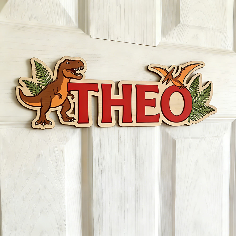 Letrero con nombre de dinosaur - Baby Nursery Decor reseña y precio