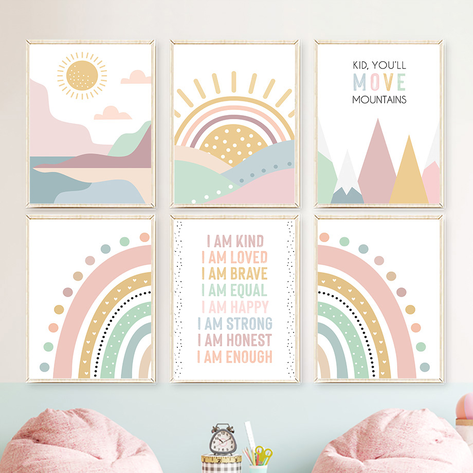 Pósteres nórdicos bohemios con - Baby Nursery Quotes reseña y precio