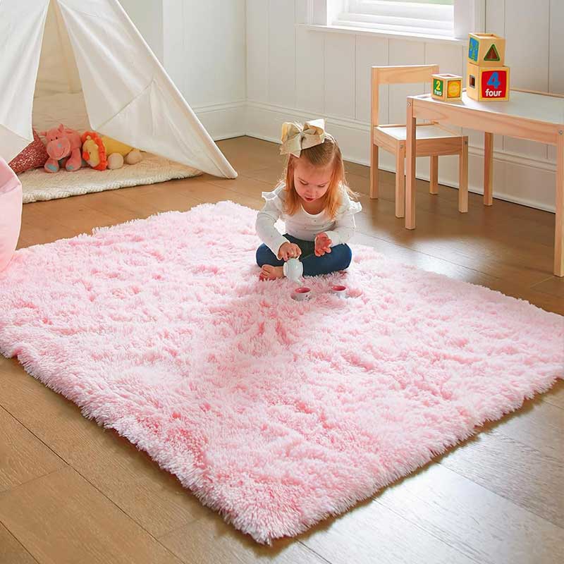 Alfombra rosa para dormitorio  - Baby Nursery Rug reseña y precio
