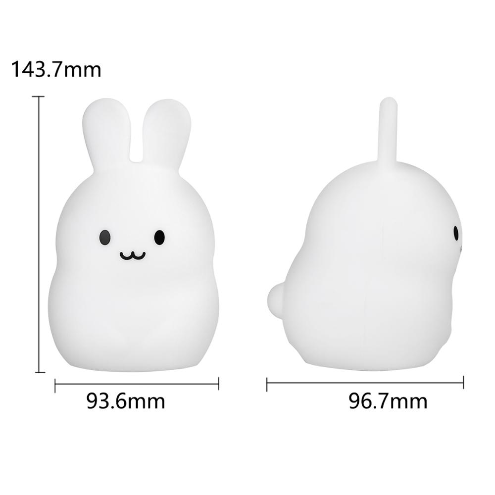 Luz nocturna de conejo con Sen - Baby Nursery Lamp reseña y precio
