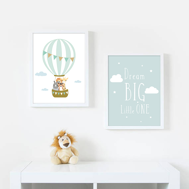 Póster de luna y globos para h - Baby Nursery Quotes reseña y precio