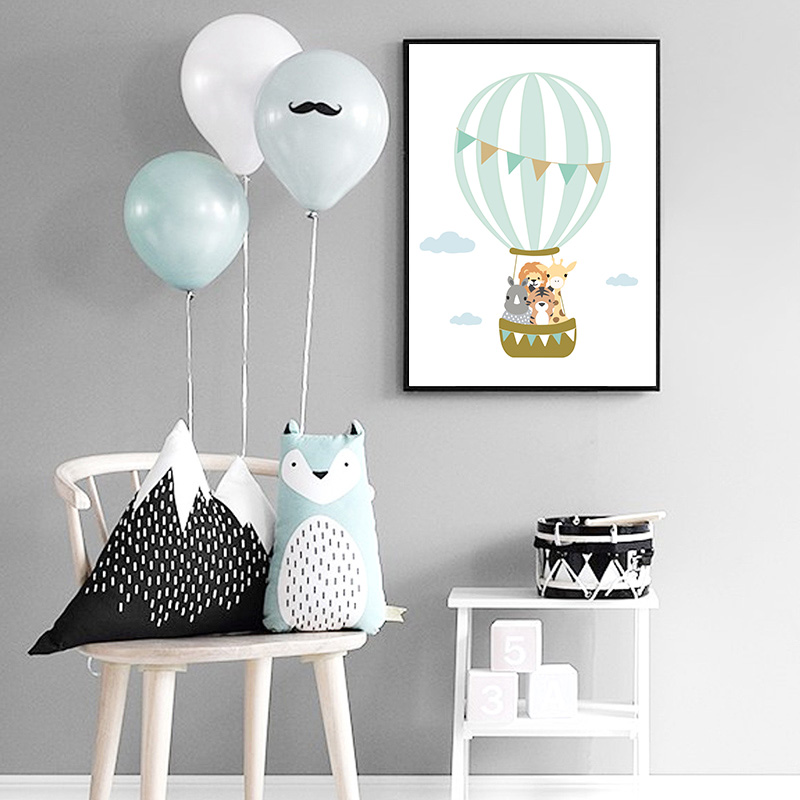 Póster de luna y globos para h - Baby Nursery Quotes reseña y precio