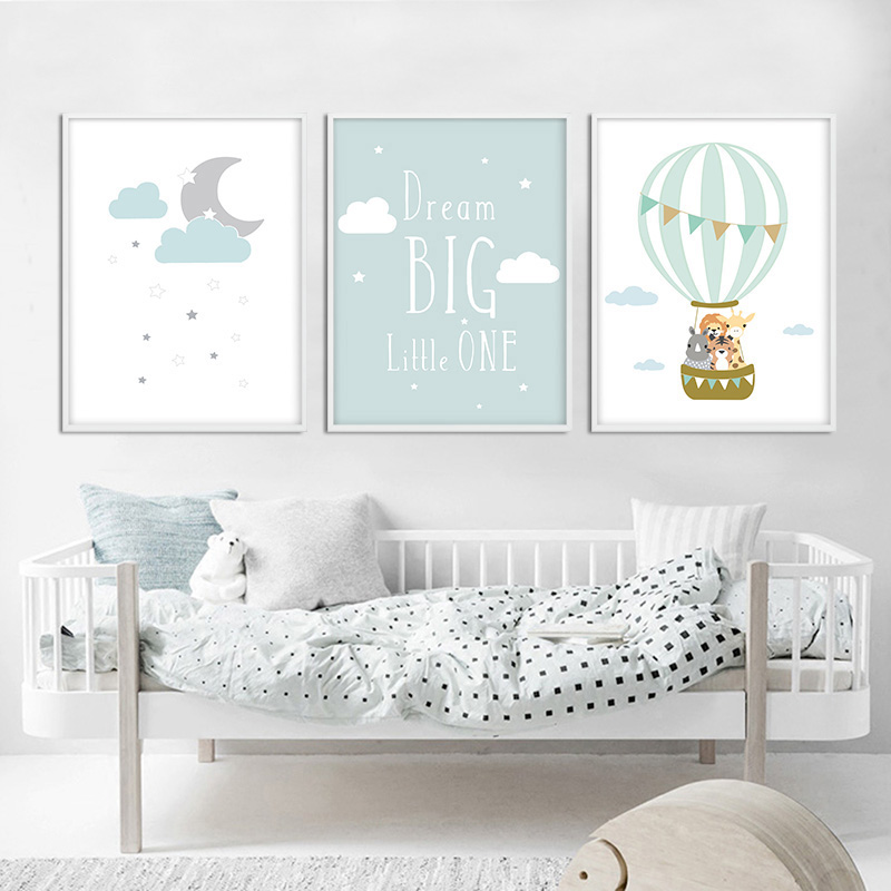 Póster de luna y globos para h - Baby Nursery Quotes reseña y precio