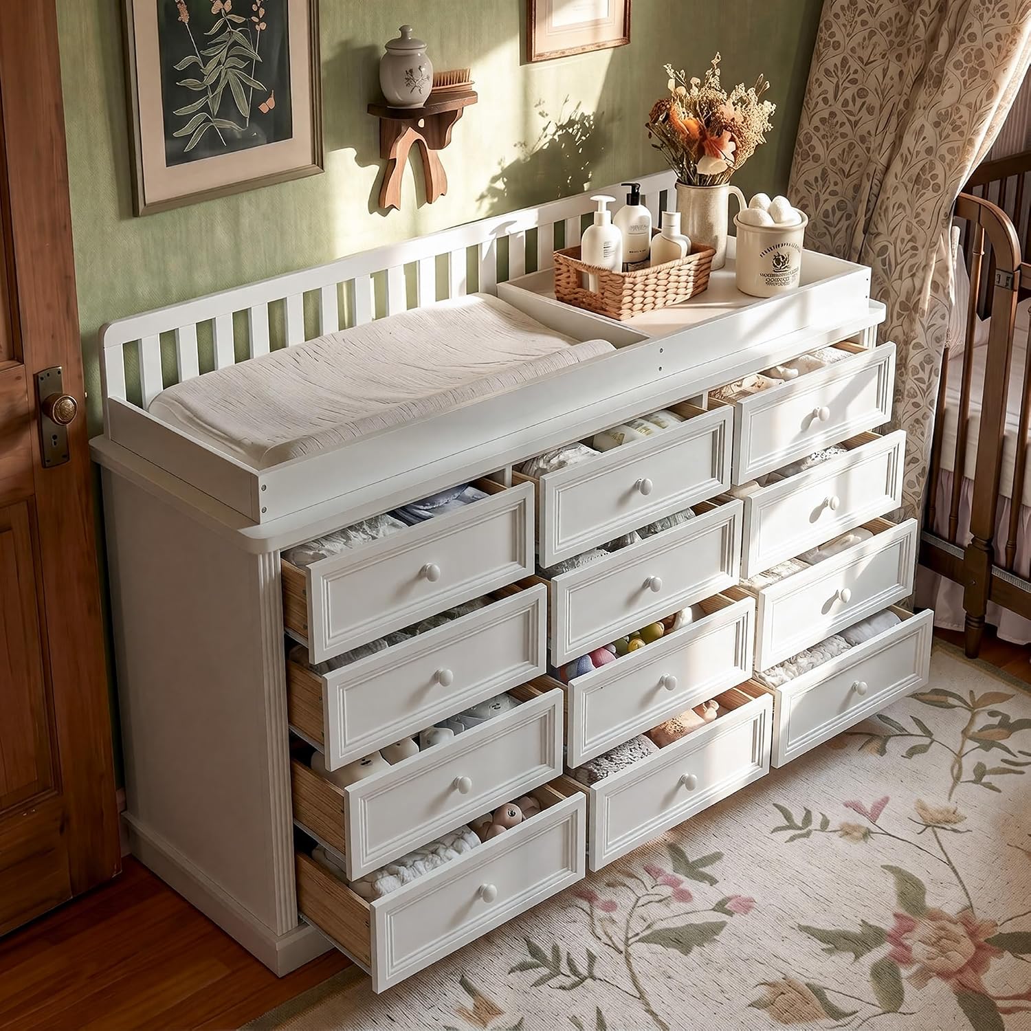 Cambiador de Bebé con Cómoda,  - Baby Nursery Table reseña y precio