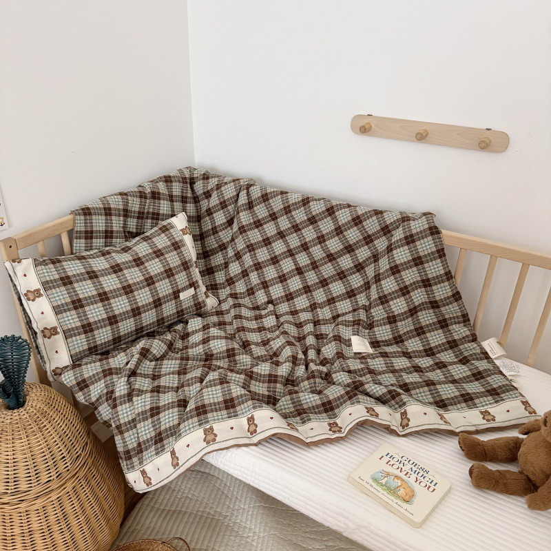 Edredón de lino de rejilla tra - Baby Nursery Bedding reseña y precio