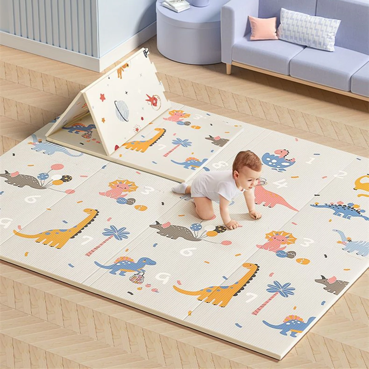 Alfombra plegable no tóxica pa - Baby Nursery Rug reseña y precio