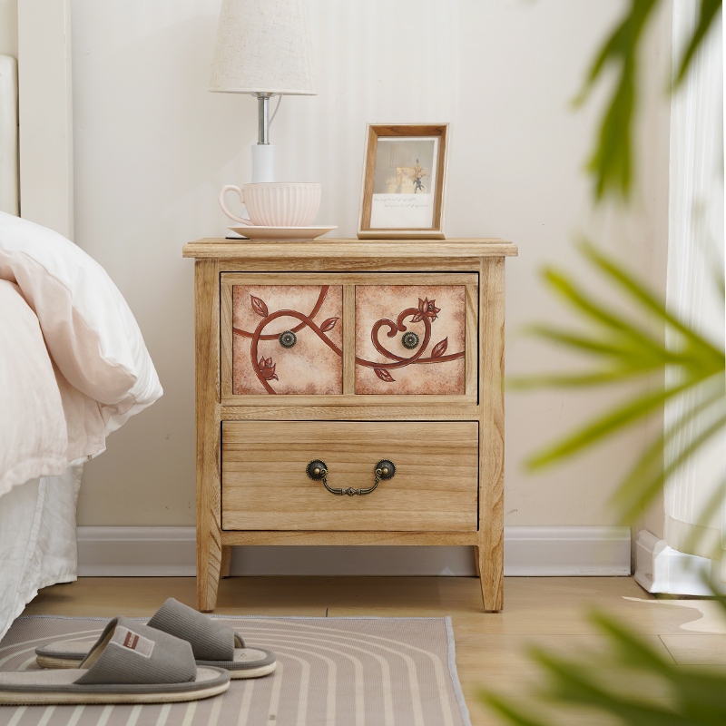 Mesita de noche de madera Natu - Baby Nursery Table reseña y precio