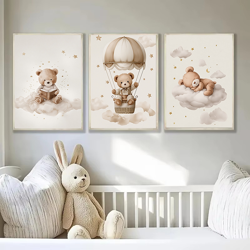 3 unids/set de oso de peluche  - Baby Nursery Name reseña y precio