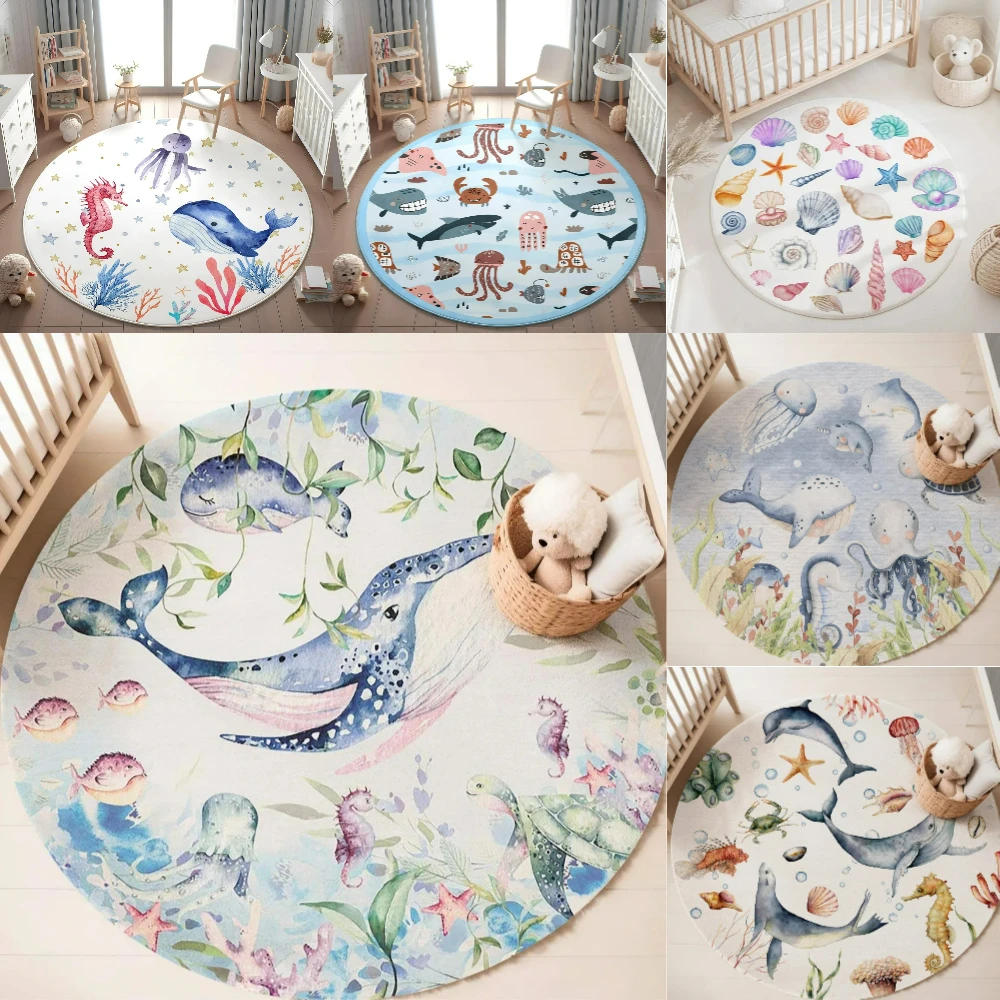 Alfombra redonda con diseño de - Baby Nursery Rug reseña y precio